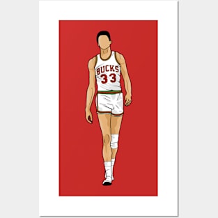 Kareem Abdul Jabbar Bucks - The Show - Drawing Style Posters and Art